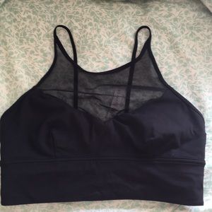 High neck LuLu bra with mesh